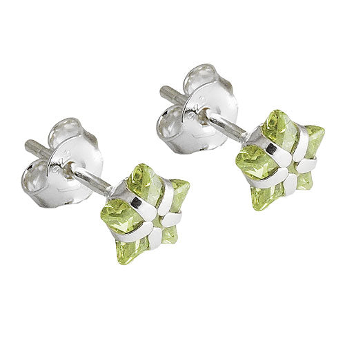 Ørestikker 6mm stjerne Cubic zirkonia Jonquil Helloliv sølv 925