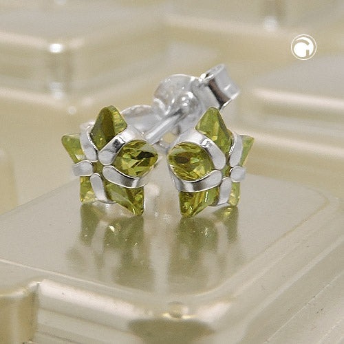 Ørestikker 6mm stjerne Cubic zirkonia Jonquil Helloliv sølv 925
