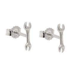 Ørestift ørering 8,6x2,5 mm skruenøgle sølv 925