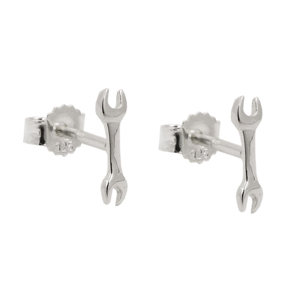 Ørestift ørering 8,6x2,5 mm skruenøgle sølv 925