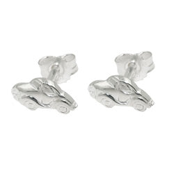 Stiftørering 4x9mm Lille bil Skinnende Sølv 925