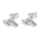 Stiftørering 4x9mm Lille bil Skinnende Sølv 925