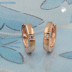 Ring 12x2mm hængsel zirkonia, rød guldbelagt sølv 925
