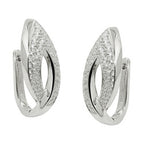 Ramme 26x11mm Hængselblad Zirkonia Rhodium belagt Sølv 925