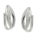 Ramme 26x11mm Hængselblad Zirkonia Rhodium belagt Sølv 925