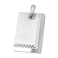vedhæng, graveringsplade mat blank diamant, sølv 925