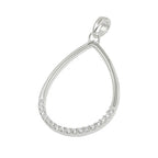 Hængende 25x18mm faldbue med Cubic Zirconia Silver 925