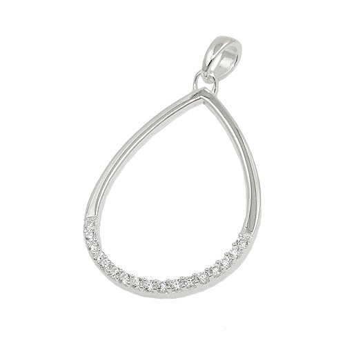 Hængende 25x18mm faldbue med Cubic Zirconia Silver 925