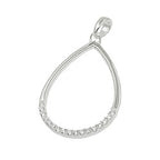 Hængende 25x18mm faldbue med Cubic Zirconia Silver 925