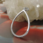 Hængende 25x18mm faldbue med Cubic Zirconia Silver 925