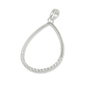 Hængende 25x18mm faldbue med Cubic Zirconia Silver 925