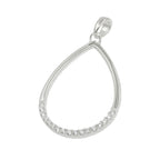 Hængende 25x18mm faldbue med Cubic Zirconia Silver 925