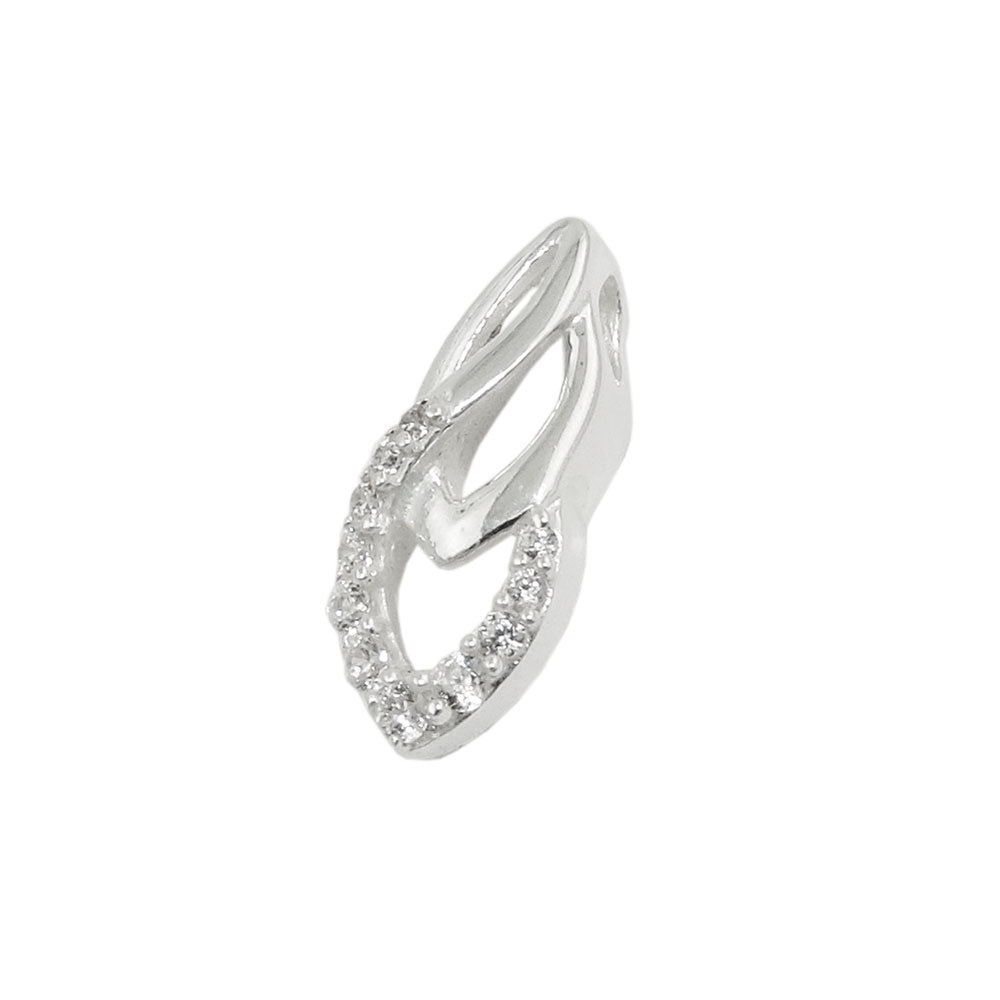 Pendel 17x7mm med Zirconias sølv 925