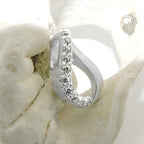 Vedhæng 11x7mm Zirconia Shiny Silver 925