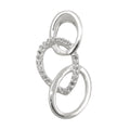 Vedhæng 21x10mm med 3 ellipser og zirkoniasølv 925