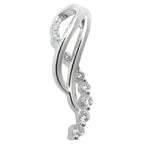 Vedhæng 25x7 mm med mange zirkonia-rhodiumbelagte sølv 925
