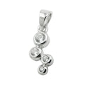 Vedhæng 12x6mm zirkoniaer Skinnende rhodiumbelagt sølv 925