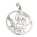 Vedhæng 21mm Zodiac Virgo Skinnende Rhodium Sølvbelagt 925