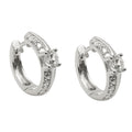 Ramme 15x4mm hængsel Mange kubiske zirkoniaer skinnende rhodiumbelagt sølv 925