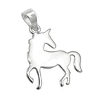 Pendel 16x14mm Unicorn Flat Shiny Silver 925