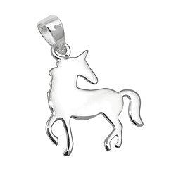 Pendel 16x14mm Unicorn Flat Shiny Silver 925