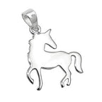 Pendel 16x14mm Unicorn Flat Shiny Silver 925