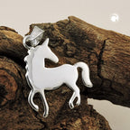 Pendel 16x14mm Unicorn Flat Shiny Silver 925