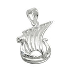 Vedhæng 17x11mm Lille vikingeskib Shiny Silver 925