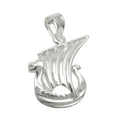 Vedhæng 17x11mm Lille vikingeskib Shiny Silver 925