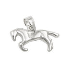 Vedhæng 9x17mm Hest Lille skinnende sølv 925