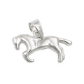 Vedhæng 9x17mm Hest Lille skinnende sølv 925