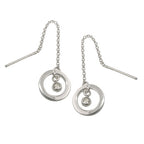 Pull-through øreringeringe 65x11mm ring med Cubic Zirconia Silver 925