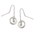Pull-through øreringeringe 65x11mm ring med Cubic Zirconia Silver 925