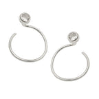 Øreørestik 15mm ørespiral med kubisk zirkonia sølv 925