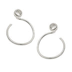 Øreørestik 15mm ørespiral med kubisk zirkonia sølv 925