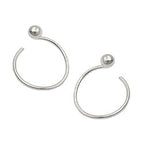 Ørestift 15mm ørespiral med kugle Sølv 925