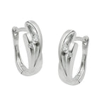 Ramme 14x5mm Hængsel Zirconias Matt Blank Rhodium Sølvbelagt 925
