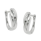 Ramme 14x5mm Hængsel Zirconias Matt Blank Rhodium Sølvbelagt 925