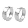 Hoop-øreringe 19,5x6mm hængsel Skinnende sølv 925