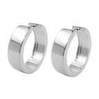 Hoop-øreringe 19,5x6mm hængsel Skinnende sølv 925