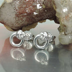 Øreringe 7x6mm Lille cirkel med knude Sølv 925
