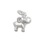Vedhæng 8x9mm Lille elefant Skinnende Sølv 925