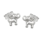 Ørestikker 6x7mm Lille elefant skinnende sølv 925