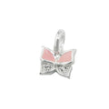 Pendel 7x8mm Butterfly Pink Lakeret med Cubic Zirconia Sølv 925