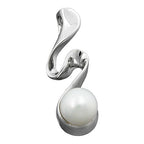 Vedhæng 23x7mm med kultiveret perle, sølv 925
