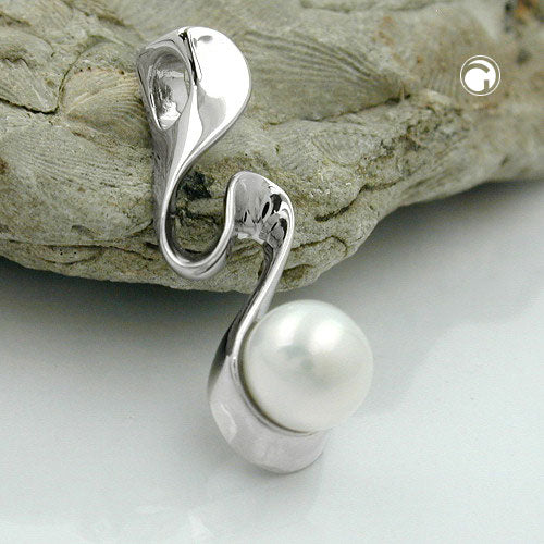 Vedhæng 23x7mm med kultiveret perle, sølv 925