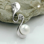 Vedhæng 23x7mm med kultiveret perle, sølv 925