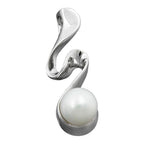 Vedhæng 23x7mm med kultiveret perle, sølv 925