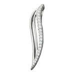 Vedhæng 32x6mm med zirkoniaer Skinnende Rhodiumbelagt Sølv 925