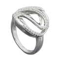 Ring 20 mm med mange zirkonier skinnende rhodiumbelagt sølv 925